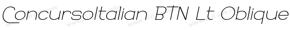 ConcursoItalian BTN Lt Oblique字体转换